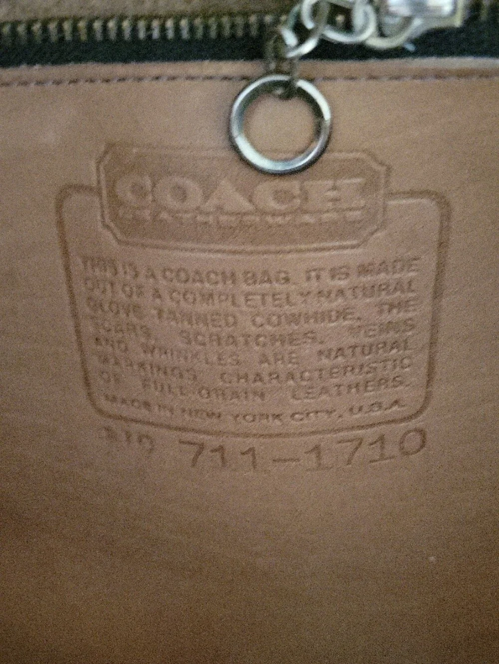 Vintage Coach Convertible Clutch In Putty with Solid Brass Turn-Lock